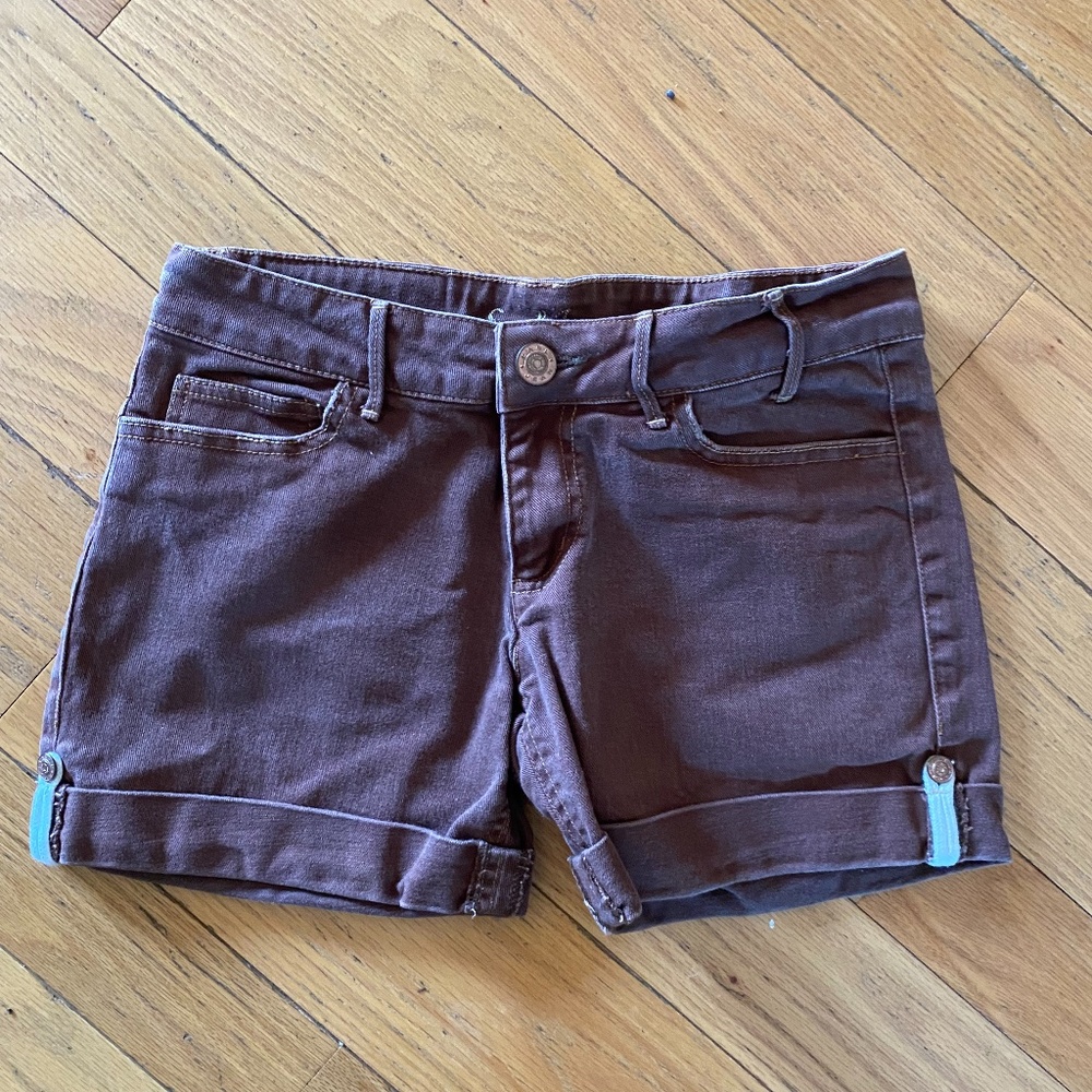 Earl Jean Brown Denim Shorts Size 4